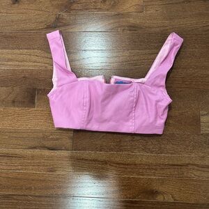 Edikted Pink Zip-Up Top